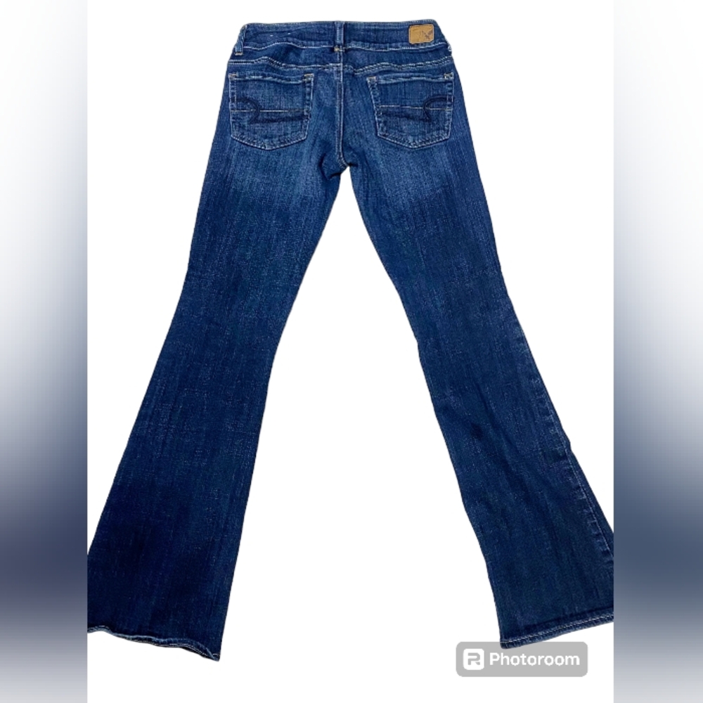 American Eagle  Dark Wash Flare Jeans Size 2 - Picture 2 of 7